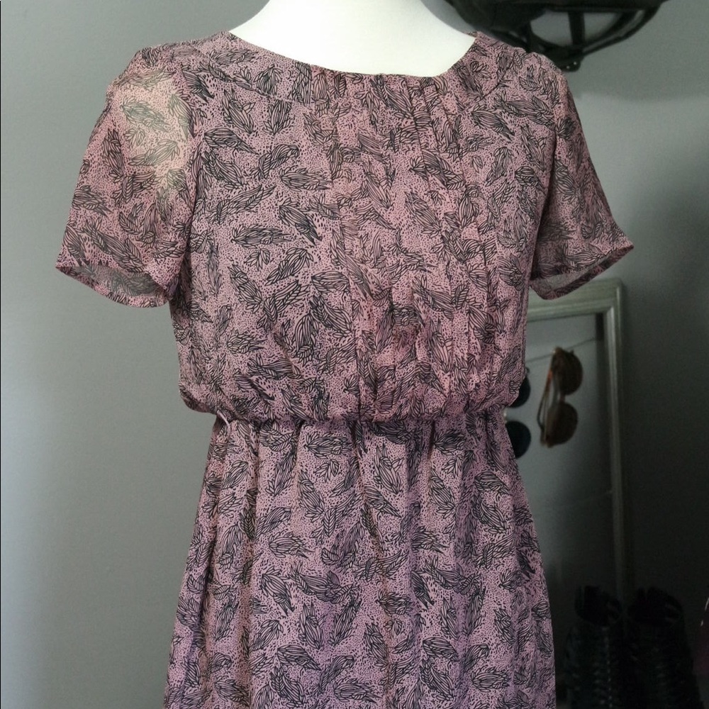Pink printed dress